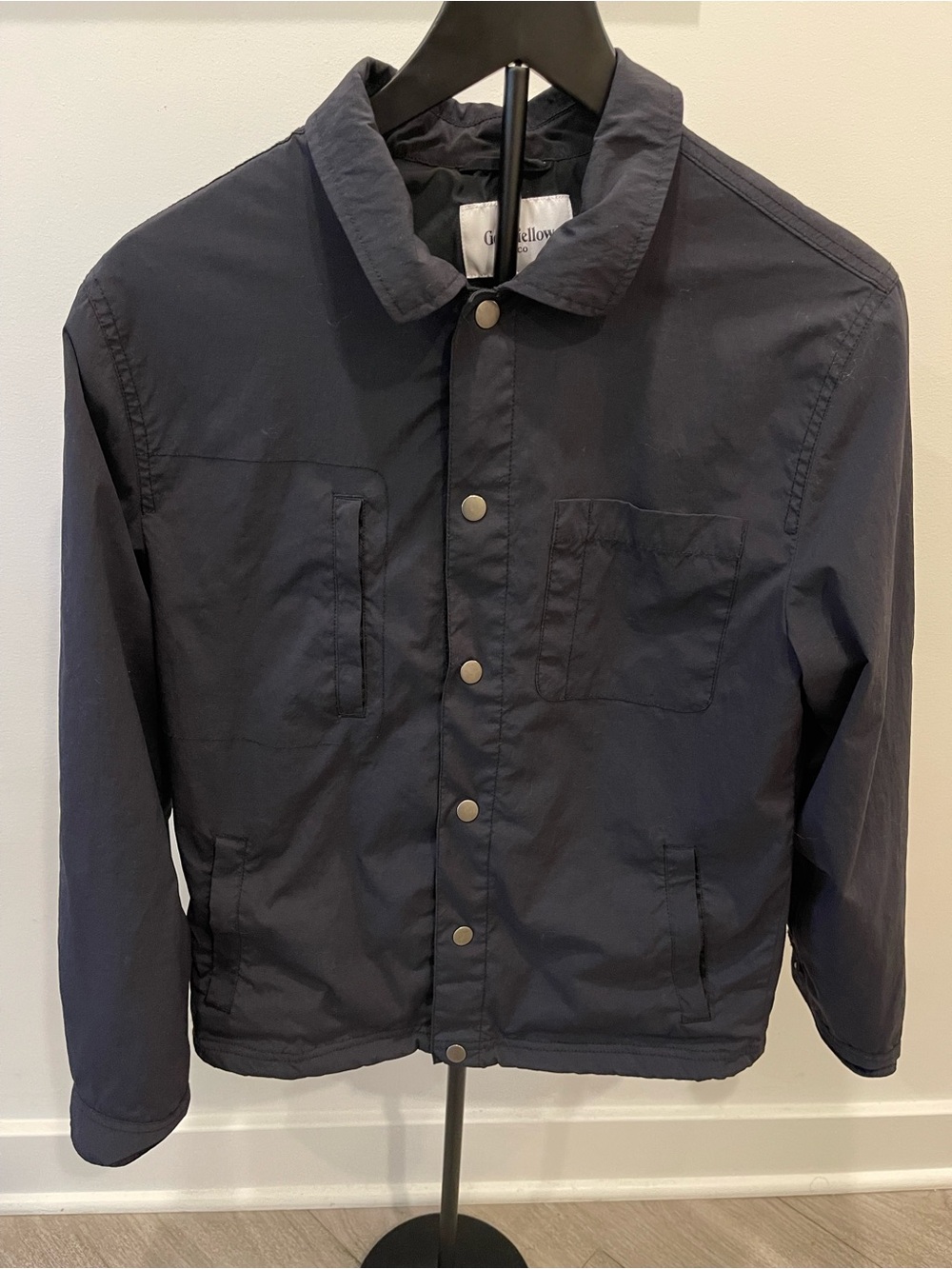 Goodfellow & Co Navy Snap-Front Lightweight Jacket Size S